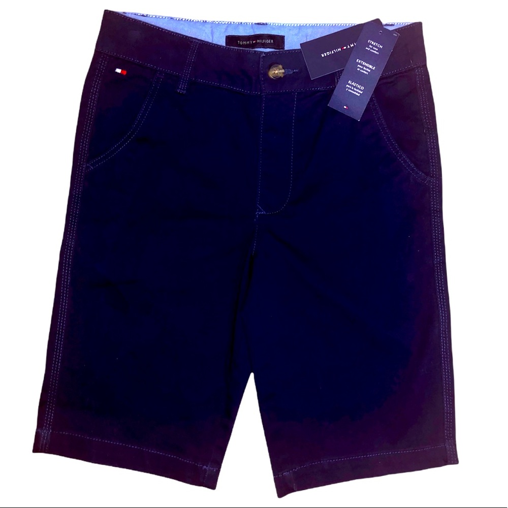 🏷Tommy Hilfiger Navy Blue Stretch Chino Shorts - Size 12